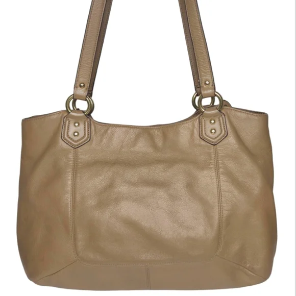 Coach F24961 Campbell Belle Carryall Tan Leather Tote Bag Authentic - Picture 4 of 16